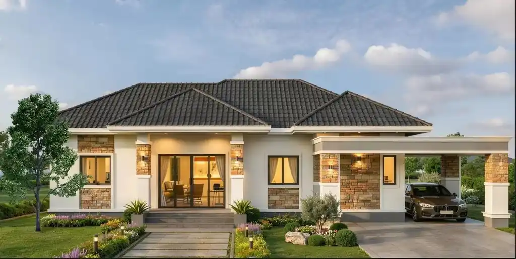 Two brand-new 3-bedroom homes under construction in Ban Lueam, Udon Thani, Thailand, photo 2